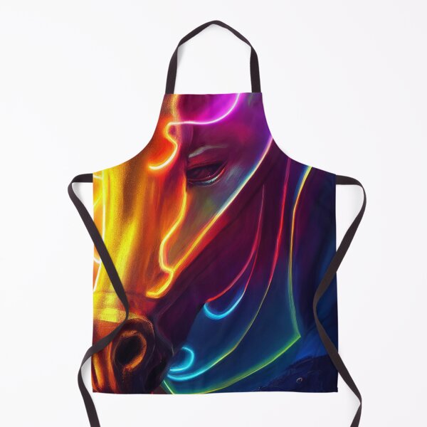 Item preview, Futuristic Horse Art For Gamers. Neon Lights Colorful Horse painting designed and sold by Pet Shelter.