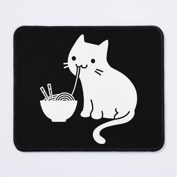 Item preview, Cute Cat Eating Ramen designed and sold by Abvintageshop.