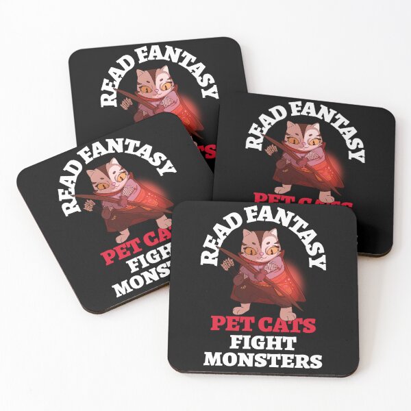Item preview, Read Fantasy Pet Cats Fight Monsters Archer Bookish Bibliophile designed and sold by LadySaltwater.