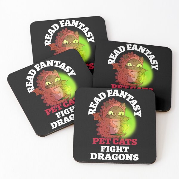 Item preview, Read Fantasy Pet Cats Fight Dragons Bookish Bibliophile designed and sold by LadySaltwater.