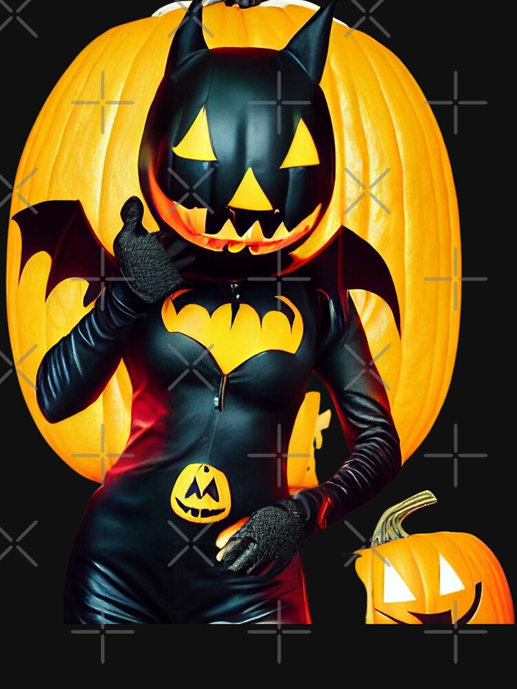 Discover Monster Pumpkin Bat Halloween Vintage Bat Chauve-Souris T-Shirt