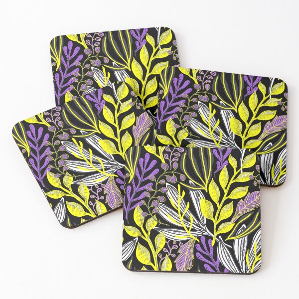 Aperçu de l'œuvre Plants Background Non-binary. Nonbinary Pride créée et vendue par Subtle Pride Shop.