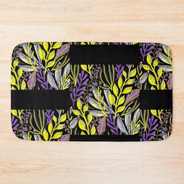 Item preview, Plants Background Non-binary. Nonbinary Pride designed and sold by Subtle Pride Shop.