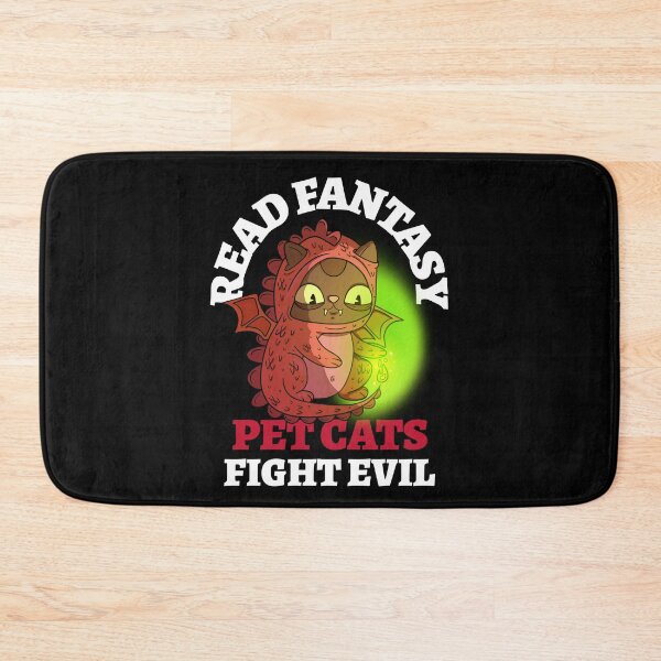 Item preview, Read Fantasy Pet Cats Fight Evil Dragon Bookish Bibliophile designed and sold by LadySaltwater.