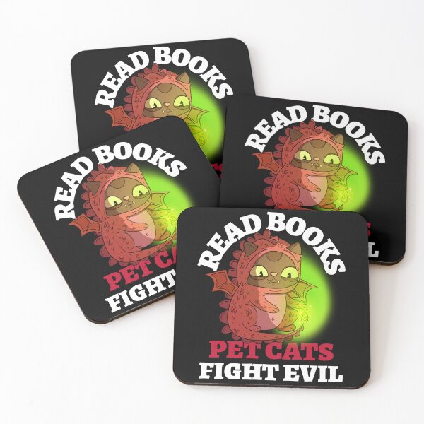 Item preview, Read Books Pet Cats Fight Evil Dragon Bookish Bibliophile designed and sold by LadySaltwater.