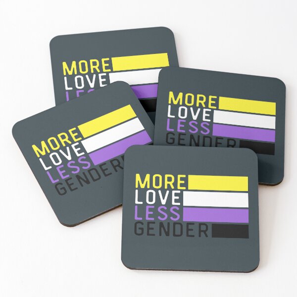 Item preview, More Love Less Gender Non Binary. Nonbinary Pride designed and sold by Subtle Pride Shop.