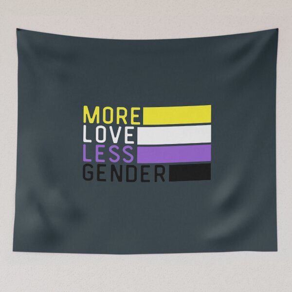 Item preview, More Love Less Gender Non Binary. Nonbinary Pride designed and sold by Subtle Pride Shop.