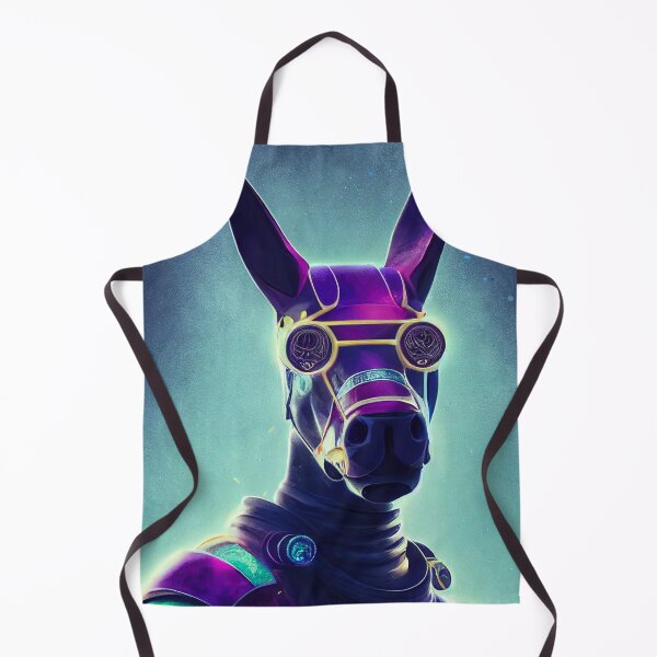 Item preview, Abstract Sci-Fi Futuristic Horse Donkey. Neon Lights Colorful Donkey Horse painting designed and sold by Pet Shelter.