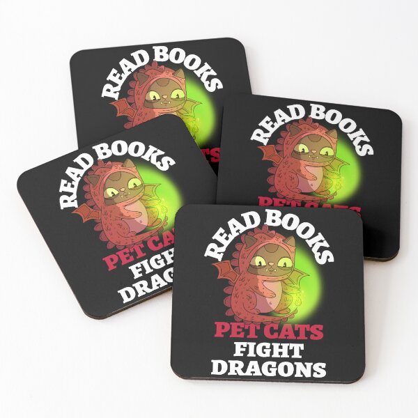 Item preview, Read Books Pet Cats Fight Dragons Dragon Bookish Bibliophile designed and sold by LadySaltwater.