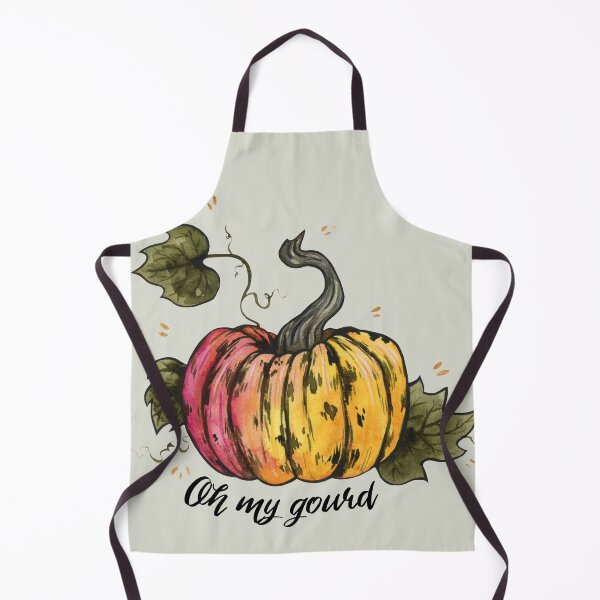 Item preview, Oh my gourd - Watercolor painting of a multicolored pumpkin designed and sold by Ellen Wilberg.