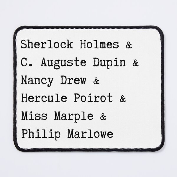 Item preview, Tribute to the Great Detectives - black text designed and sold by Edgewise Words.