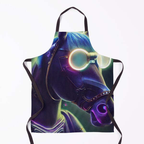 Item preview, Cool Abstract Sci-Fi Futuristic Horse Wearing Neon Glasses. Neon Lights Sci-Fi Horse painting designed and sold by Pet Shelter.