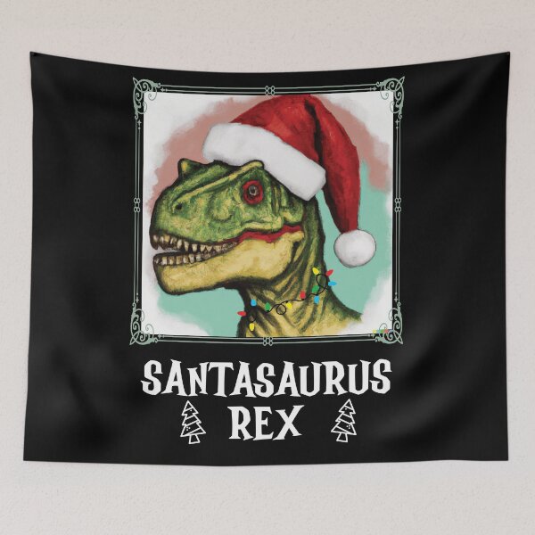 Item preview, SANTASAURUS TREX DINOSAUR CHRISTMAS SANTA designed and sold by ittybittyowl.