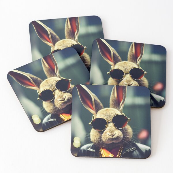 Item preview, Rabbit With Sunglasses Portrait designed and sold by ONORMAL.