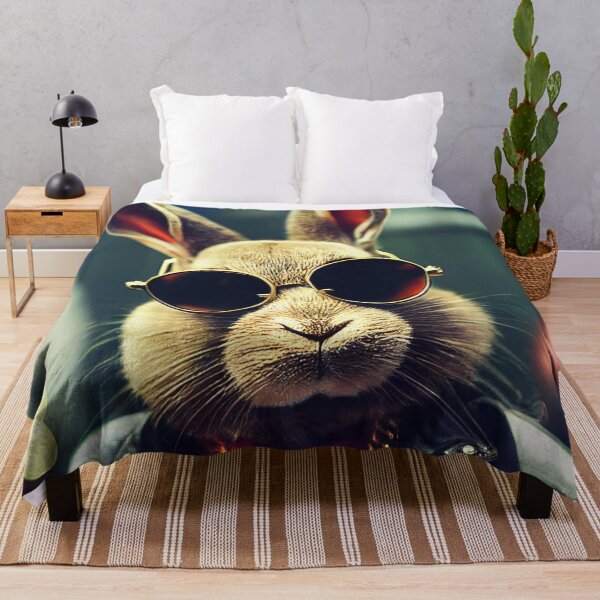 Item preview, Rabbit With Sunglasses Portrait designed and sold by ONORMAL.