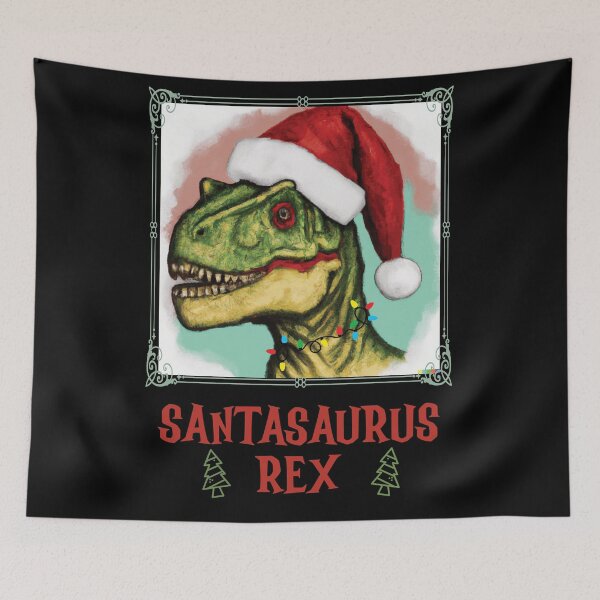 Item preview, SANTASAURUS TREX DINOSAUR CHRISTMAS SANTA designed and sold by ittybittyowl.