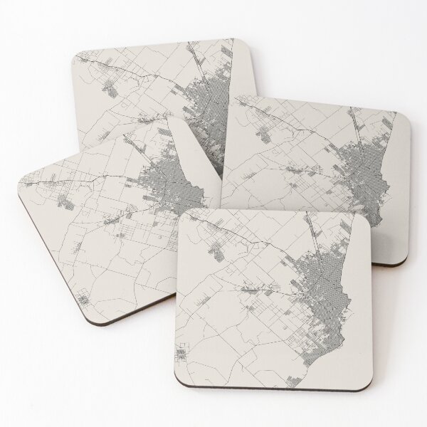 Item preview, Argentina, Mar del Plata - Black and White City Map designed and sold by cozyspirit.