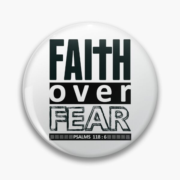 Item preview, Christian Quote - Bible Verse - Faith Over Fear - Psalms 118 : 6 designed and sold by MyArt23.