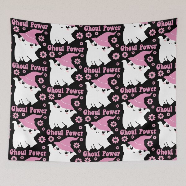 Item preview, Ghoul Power Cute and Funny Halloween Ghost - Pink designed and sold by PearlMoonGrapes.