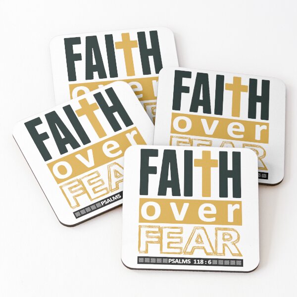 Item preview, Christian Quote - Bible Verse - Faith Over Fear - Psalms 118 : 6 designed and sold by MyArt23.