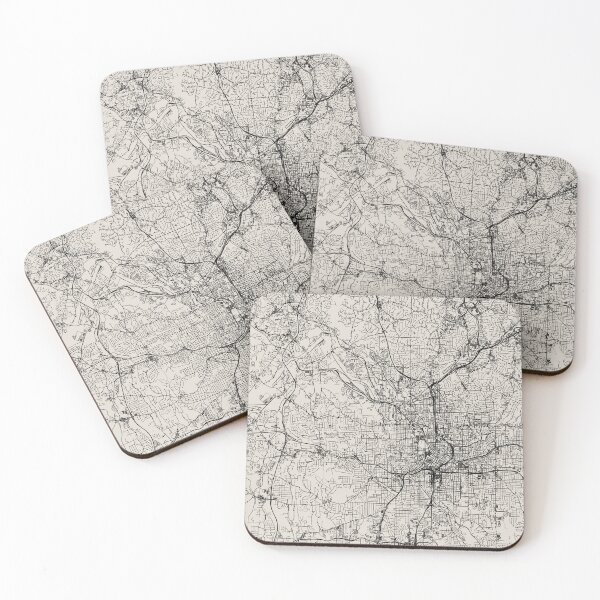 Item preview, Atlanta USA - aesthetic black and white city map designed and sold by cozyspirit.