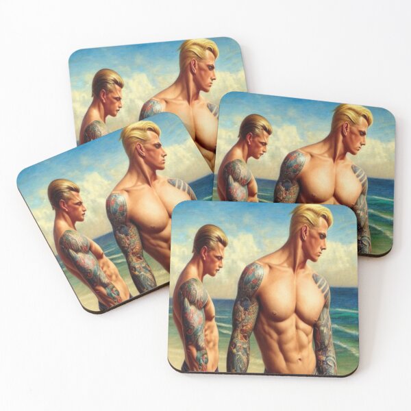Item preview, two guys with tattoos and muscles designed and sold by bestoftrendy.