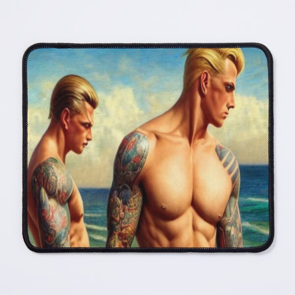 Item preview, two guys with tattoos and muscles designed and sold by bestoftrendy.