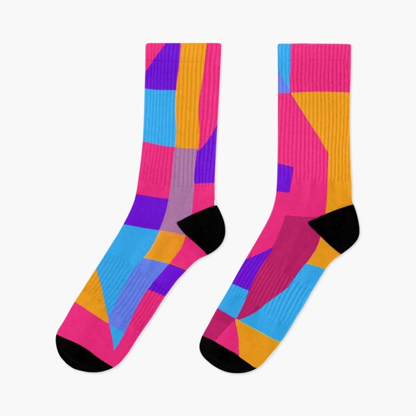 Item preview, Digital Abstract Geometry Design in Vibrant Neon Colors designed and sold by Evolvity.