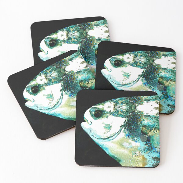 Item preview, Fish Wishes Tropical Fish Head Art designed and sold by Sharon Cummings Art.