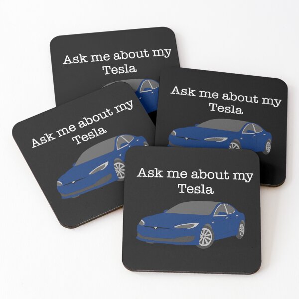 Artikelvorschau, Model S - Fragen Sie mich nach meinem Tesla (Blau) entworfen und verkauft von karyann.
