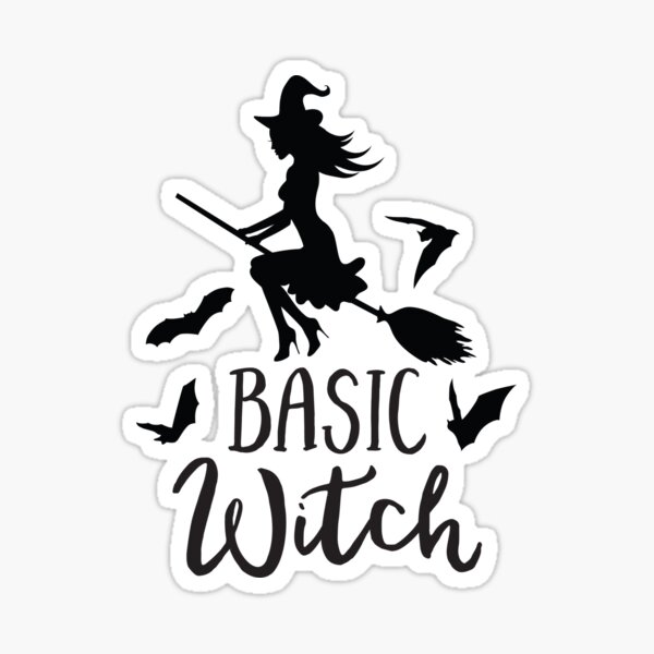 Basic Witch Sticker For Sale By Adametzb Redbubble