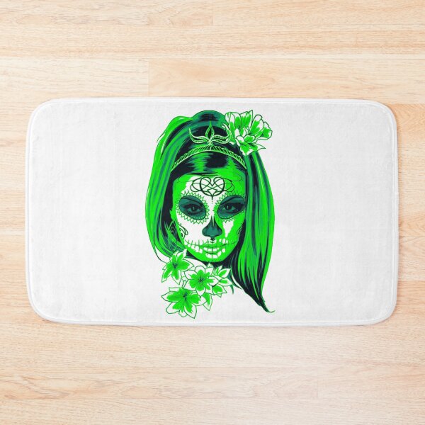 Item preview, Green Mysterious Girl Face with Flowers designed and sold by Dven-Clothes.