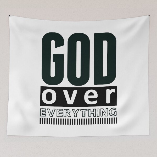 Item preview, Christian Quote - Bible Verse - God Over Everything designed and sold by MyArt23.