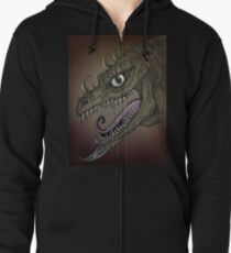 Dragon illustration Zipped Hoodie