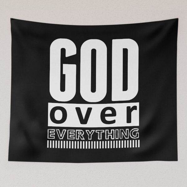 Item preview, Christian Quote - Bible Verse - God Over Everything designed and sold by MyArt23.