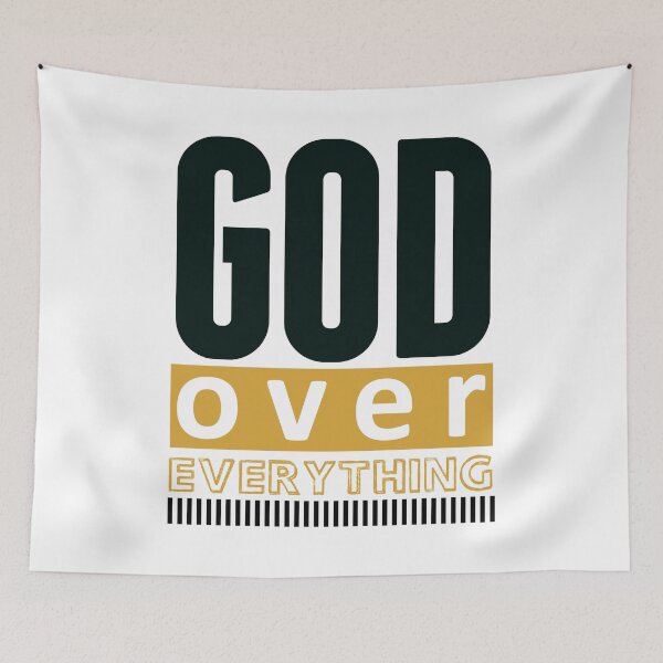 Item preview, Christian Quote - Bible Verse - God Over Everything designed and sold by MyArt23.