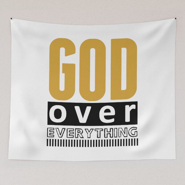 Item preview, Christian Quote - Bible Verse - God Over Everything designed and sold by MyArt23.
