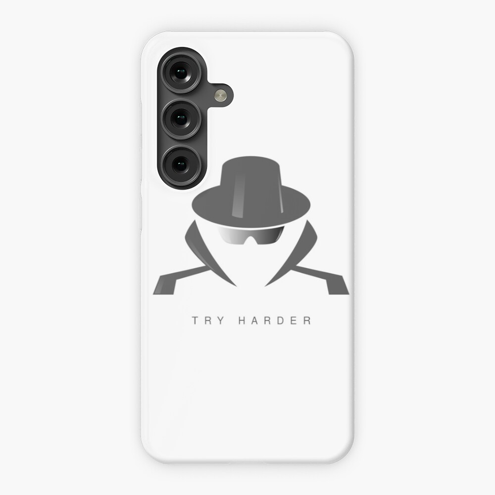 Try Harder Samsung Galaxy Snap Case - programmer humor design by HackerLooks