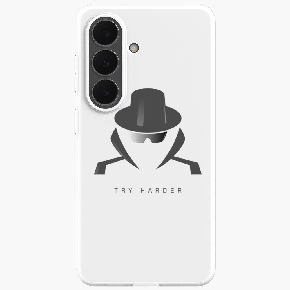 Try Harder Samsung Galaxy Soft Case - programmer humor design by HackerLooks
