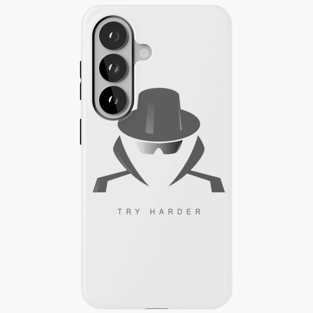 Try Harder Samsung Galaxy Tough Case - programmer humor design by HackerLooks