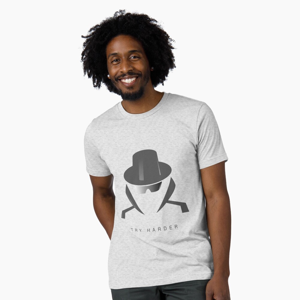 Try Harder Tri-blend T-Shirt - programmer humor design by HackerLooks