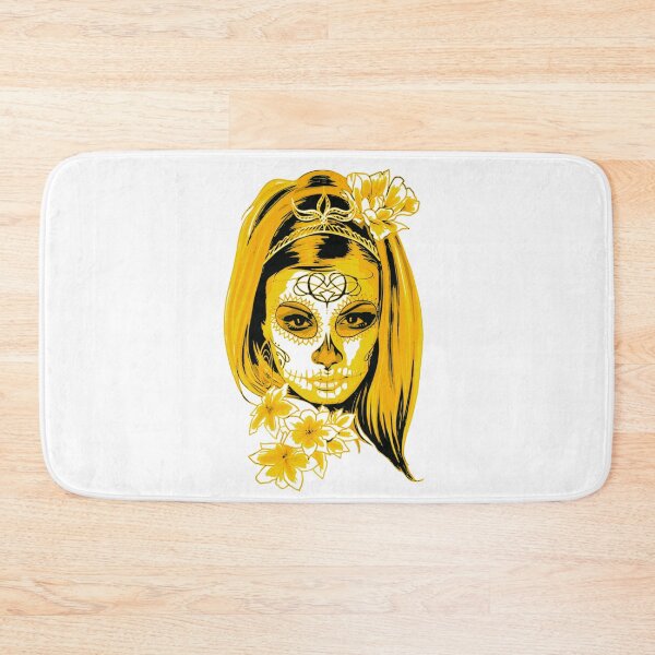 Item preview, Yellow Mysterious Girl Face with Flowers designed and sold by Dven-Clothes.