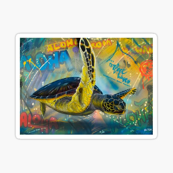 Aloha Honu - Street Art Sticker