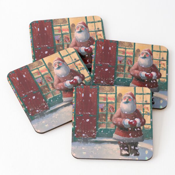 Item preview, Santa Claus in Front of Toy Shop AI Art designed and sold by sweetbelle.