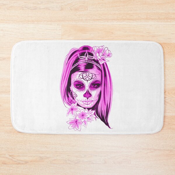 Item preview, Pink Mysterious Girl Face with Flowers designed and sold by Dven-Clothes.