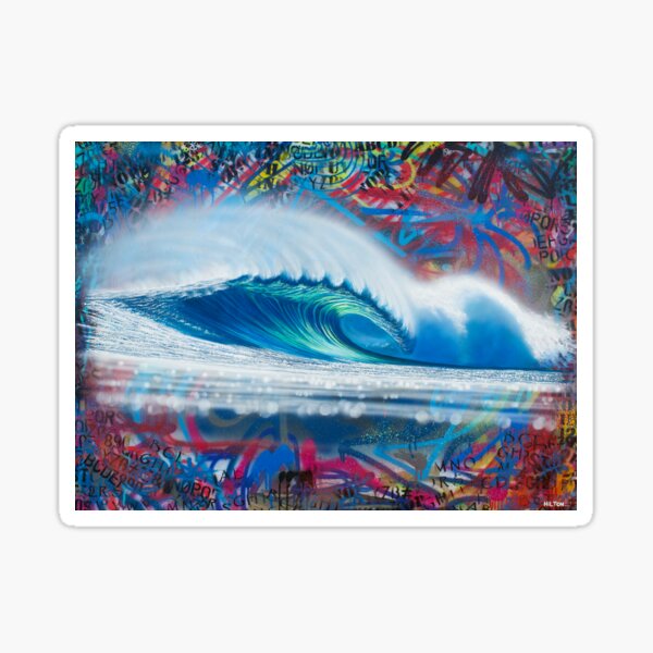 Surf Street Art - Wave Sticker