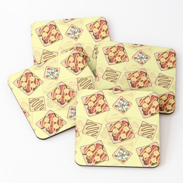 Item preview, Fruit Strawberry Banana Kiwi Sandwich Breakfast Toast Pattern  designed and sold by randrgiftshop.