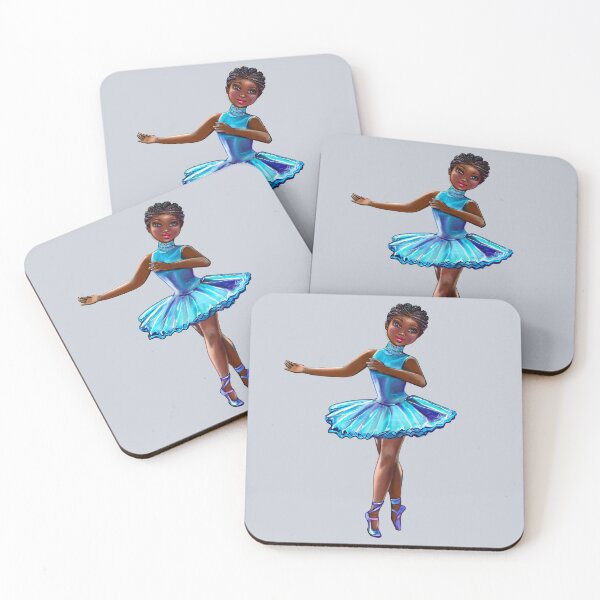 Item preview, African American, Black ballerina girls with corn rows dancing 7 !  This black girl loves dance Afro hair dark brown skin tutu. Love Ballet designed and sold by Artonmytee.