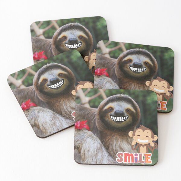 Item preview, Sonrisas de perezosos y monos designed and sold by Edenglow Prints & Peculiars.