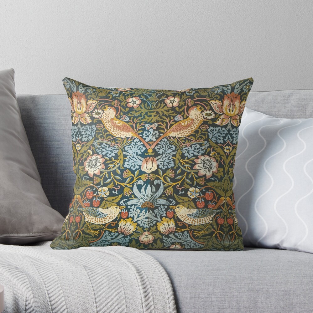 Online William Morris Pattern Birds and Flowers Throw Pillow by Greenbaby TP-B67F0AGB